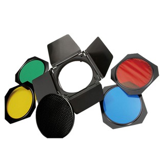 Bộ BARNDOOR BD-04 (honeycomb +filter màu) cho đèn studio