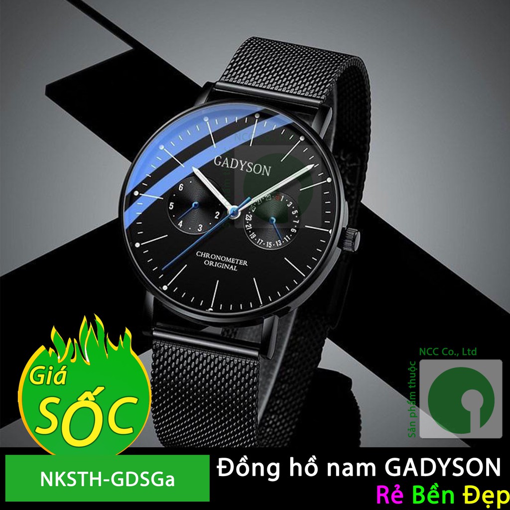 Đồng hồ nam GADYSON dây thép nhuyễn kiểu dáng độc lạ Ga2v01 - NKSTH-GDSGa