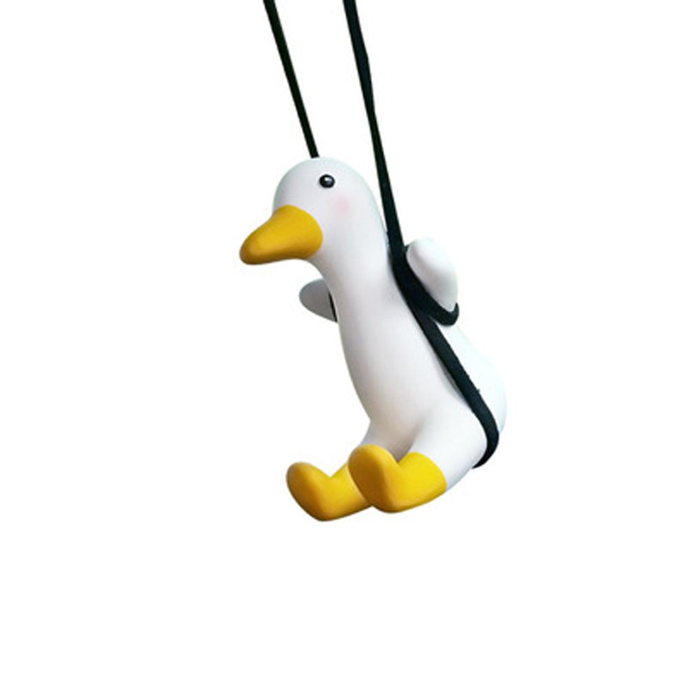 Phụ kiện treo trang trí gương chiếu hậu xe hơi hình vịt dễ thương