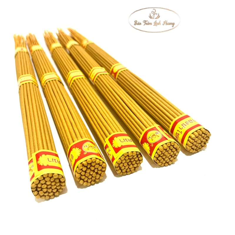 Hương Thần Tài Thái Lan - BẢO TRẦM LINH HƯƠNG Nhang Vàng Tài Lộc Sạch Ít Khói Phong Thủy Thắp Cuốn Tàn Thờ Cúng
