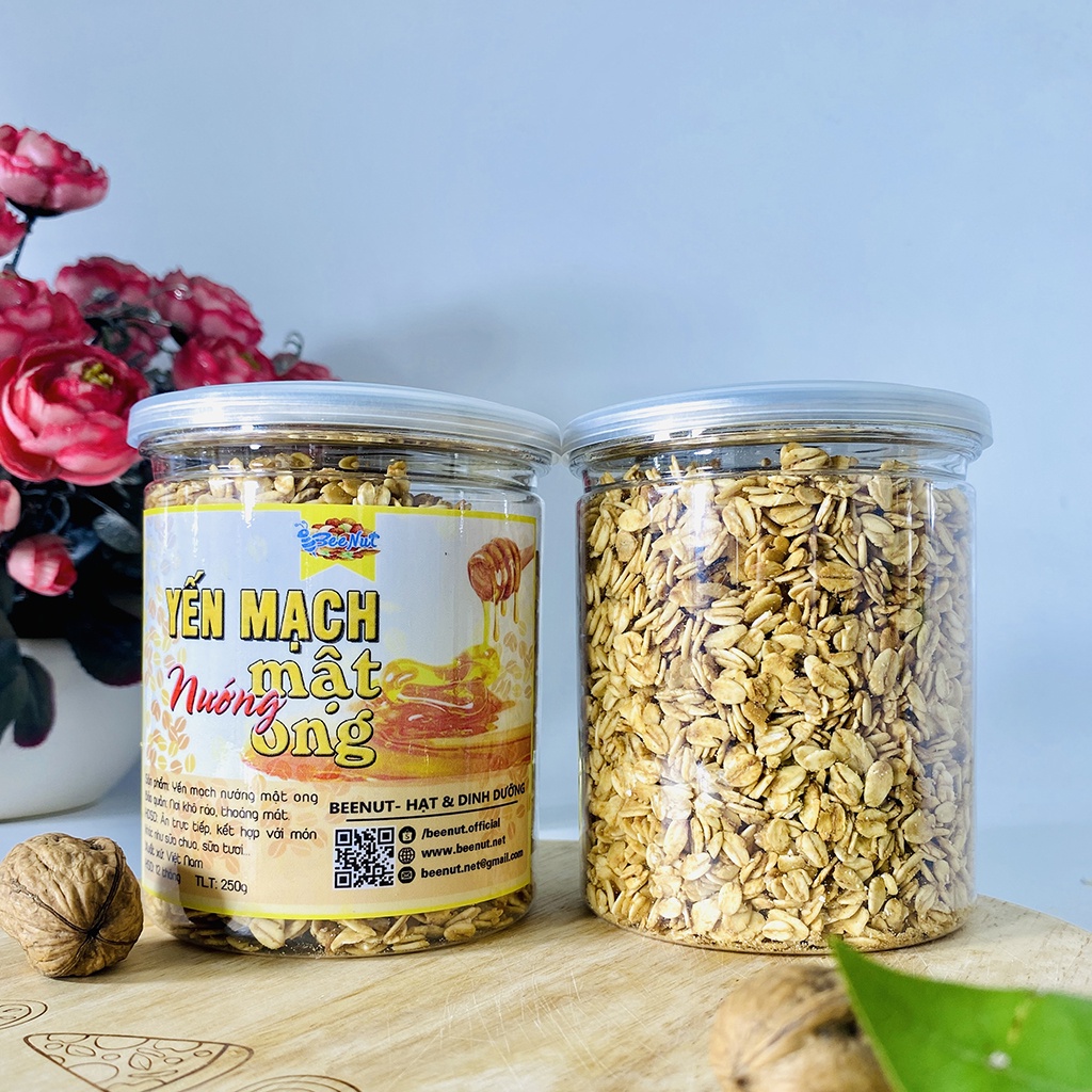 Yến mạch nướng mật ong vị truyền thống, yến mạch làm ngũ cốc granola - Thực phẩm healthy BeeNut