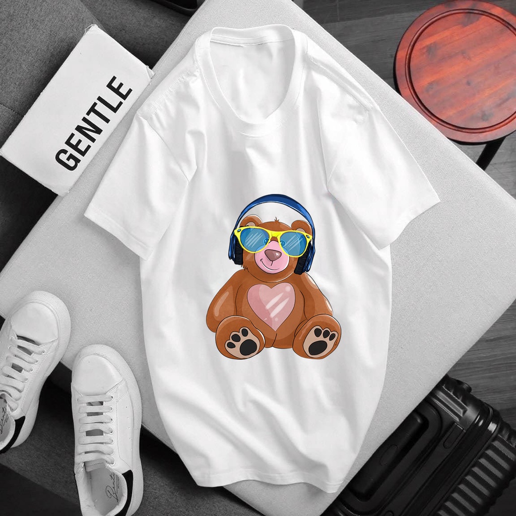 Áo thun cotton da cá mang hình chú gấu teddy cực đáng yêu ,giá siêu hạt dẻ - ms17
