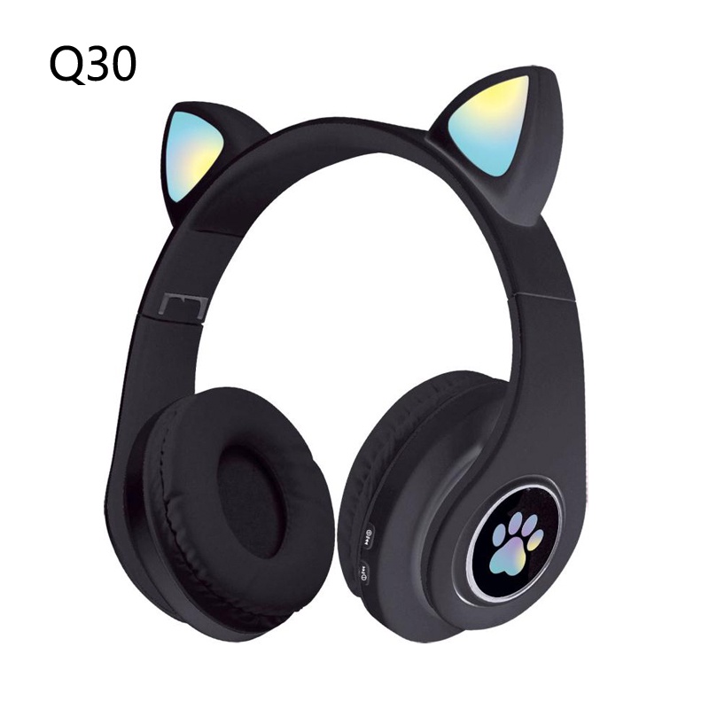 Tai nghe Bluetooth Q30 hình tai mèo dễ thương kèm mic thoại