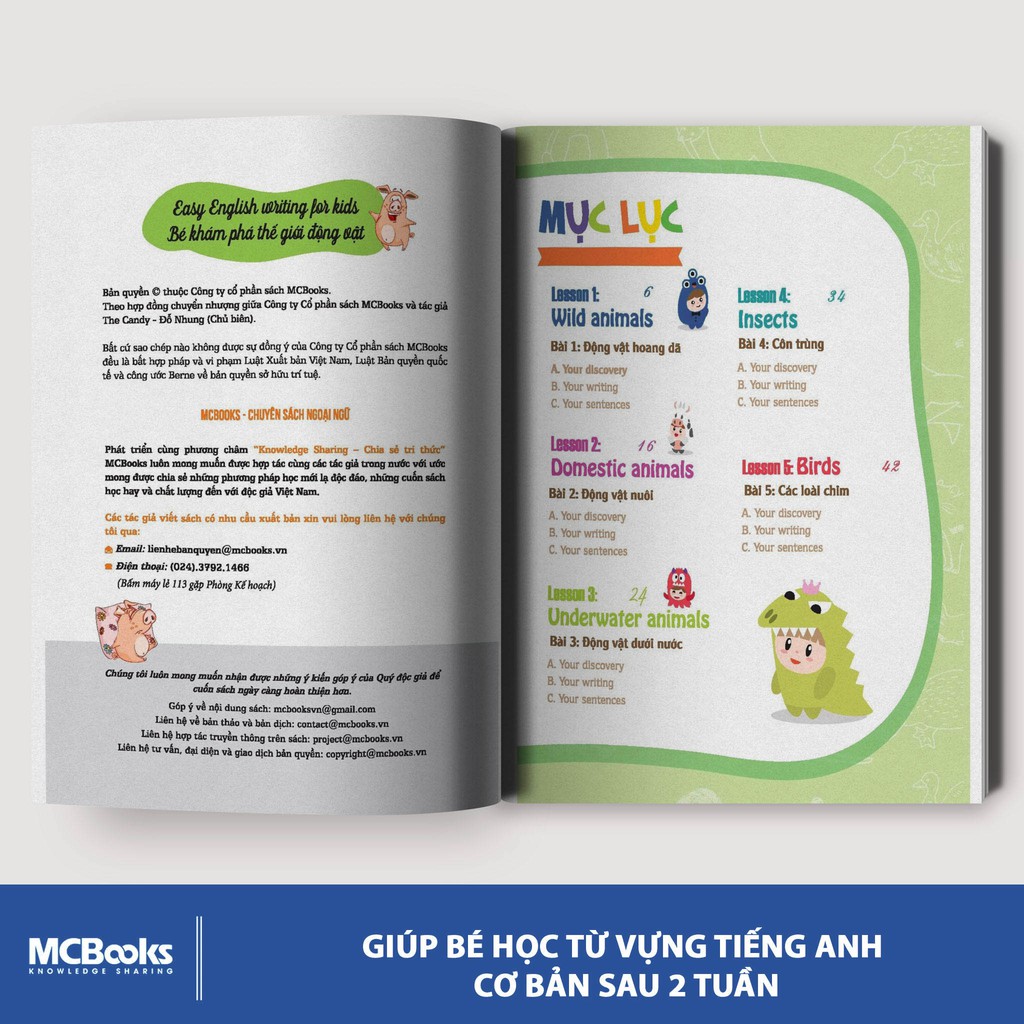 Sách Easy English Writing For Kids Bé Khám Phá Thế Giới