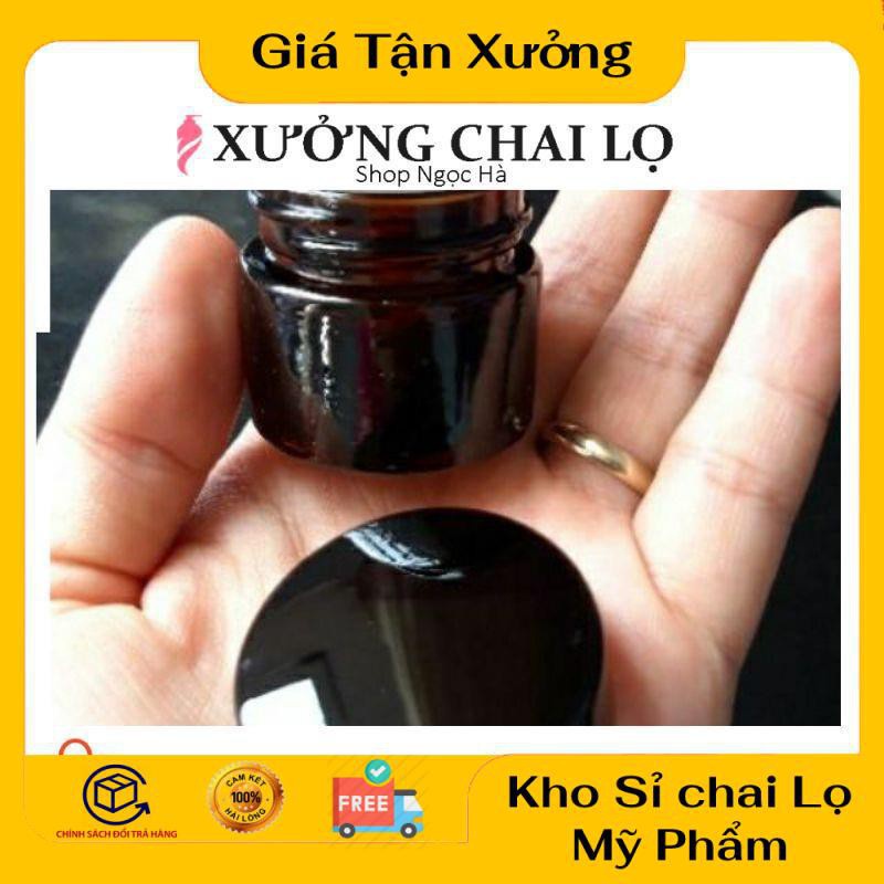 Hũ Chiết Mỹ Phẩm ❤ TRÙM SỈ ❤ Hũ Chiết Kem Thủy Tinh Nâu 10g,15g,20g,30g,50g,100g chiết mỹ phẩm , phụ kiện du lịch