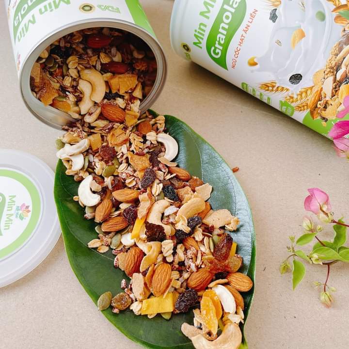 GRANOLA Min Min _ NGŨ CỐC NGUYÊN HẠT ĂN LIỀN CHUẨN ORGANIC