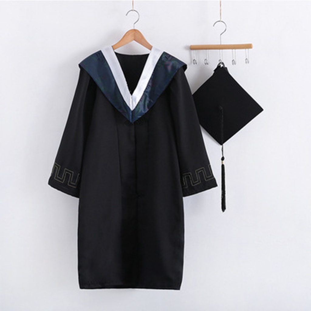 1 Bộ Đồng Phục Tốt Nghiệp Bằng Polyester Dệt Kim Đẹp Mắt Dùng Làm Đạo Cụ Chụp Ảnh