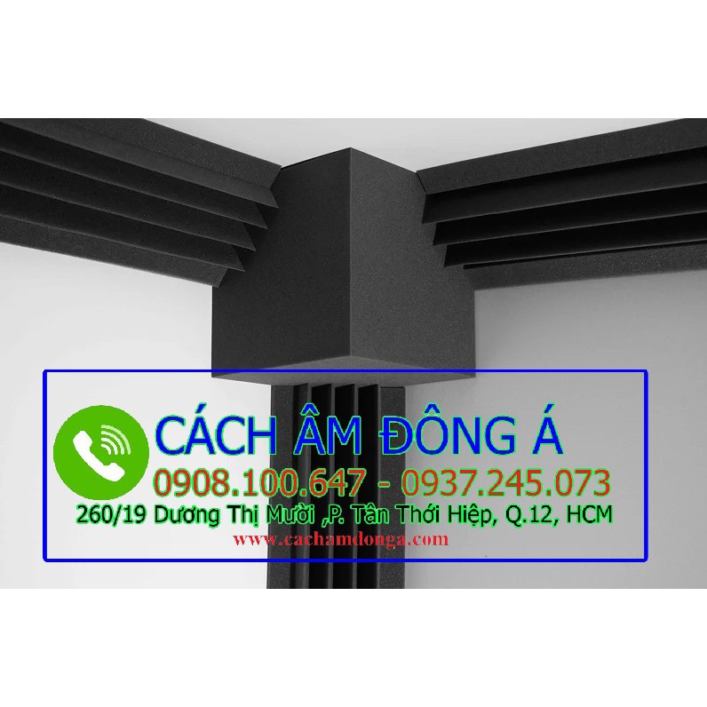 Mút Tiêu Âm ốp góc bass trap VUÔNG bẫy âm #CÁCH_ÂM_ĐÔNG_Á