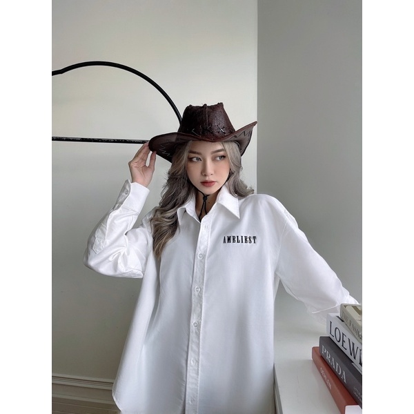 Áo sơ mi dáng rộng vạt bầu - Amélie | BigBuy360 - bigbuy360.vn