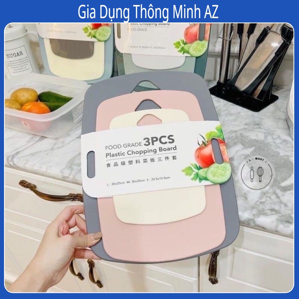 Thớt nhựa kháng khuẩn SET 3 món GDTM