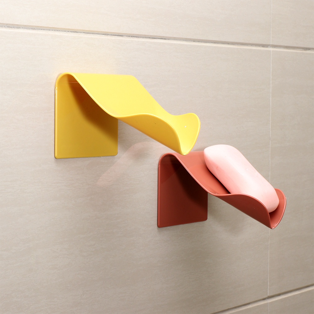 Giá Đỡ Xà Phòng Tự Dính Hình Chữ V Màu Trắng Tiện Dụng