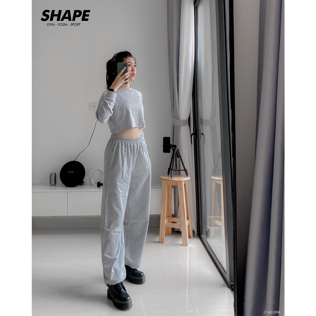 Áo croptop thể thao Shape thun dài tay basic [C142]
