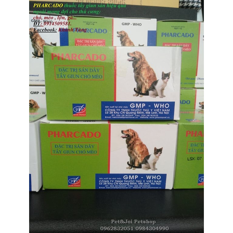 Pharcado diệt giun sán cho chó mèo ( giá cho 1 gói)