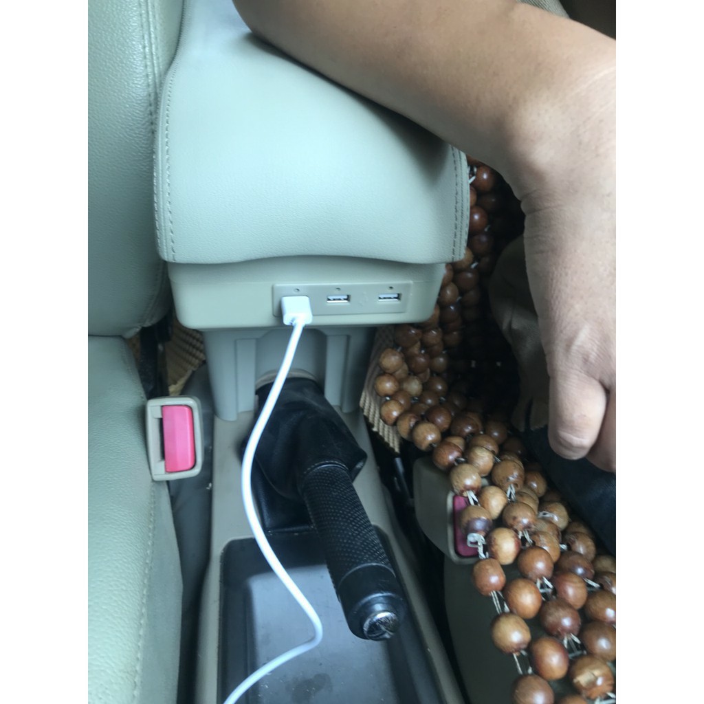 Hộp tỳ tay ô tô CHEVROLET AVEO - DEAWOO GENTRA - 7 CỔNG USB - MÀU KEM - MÀU ĐEN
