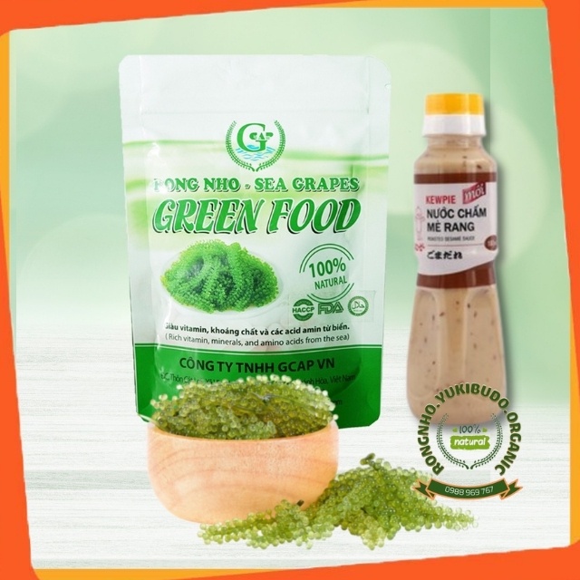 Rong Nho Green Food Tách Nước Kèm Chai Xốt Mè Rang Kewpie 180ml