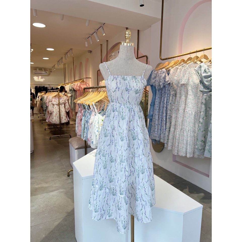 TIELA Đầm váy hoa nhún ba tầng - Olivia Dress