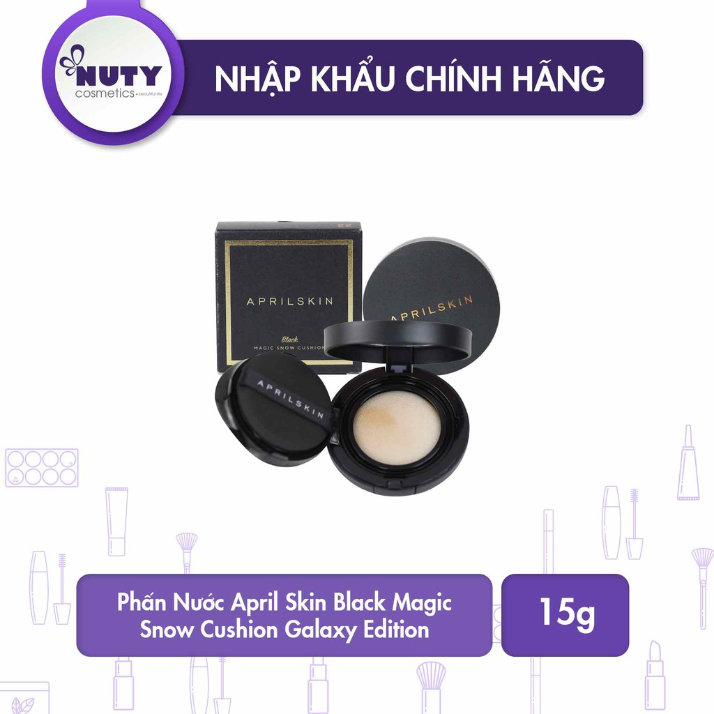 Phấn Nước April Skin Black Magic Snow Cushion Galaxy Edition (15g)