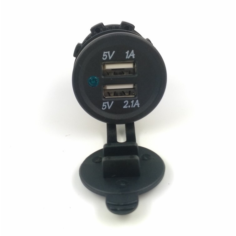 Sạc xe khách USB 3.1A có LED sạc nhanh chuyên dụng ô tô xe khách xe bus limousine nắp cao su chống nước