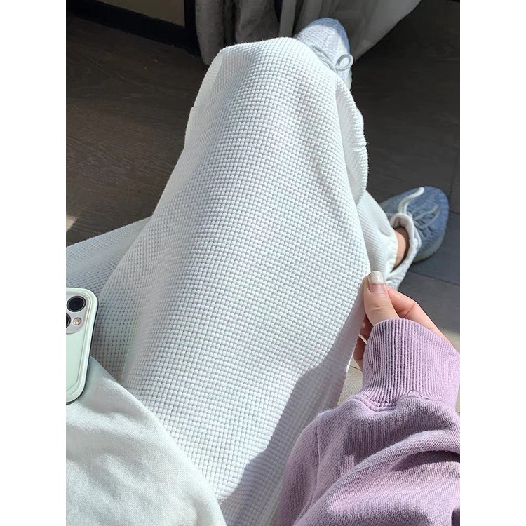 Quần nữ - Quần nữ jogger chất Nỉ Tổ Ong bo chun gấu, quần bom ống rộng nữ nỉ mặc thu đông QN767