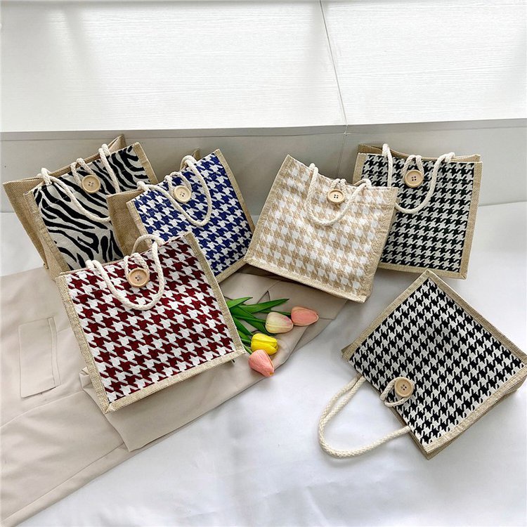 Túi Vải Canvas Đựng Cơm Trưa Phong Cách Bohemian Xinh Xắn