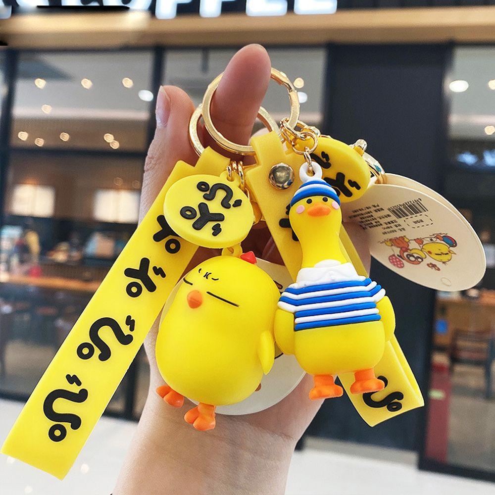 Móc Khóa Hình Gà Con Hoạt Hình Đáng Yêu