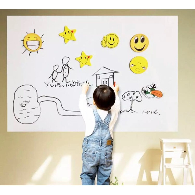 Decal dán tường làm bảng viết 60cm*2m (2 màu trắng/đen)