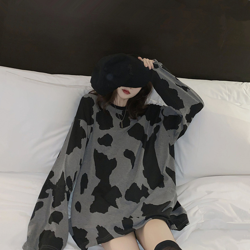 Áo thun dáng rộng tay dài thời trang hàn quốc dành cho nữ 2021