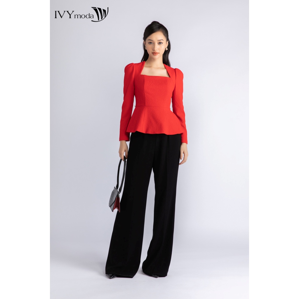 Áo peplum nữ dập nổi IVY moda MS 17M6979