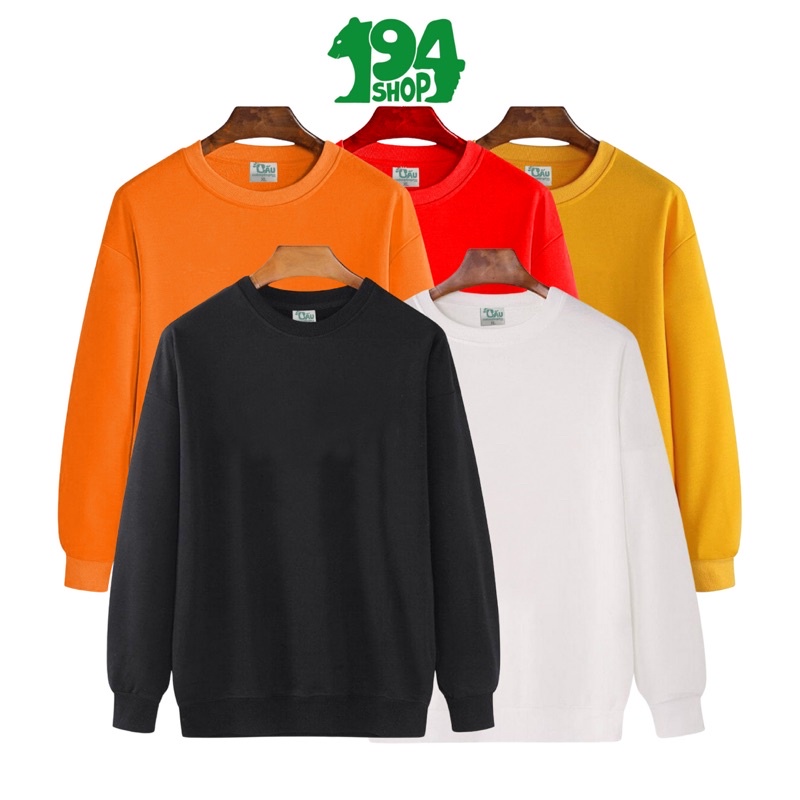 Áo sweater 194 SHOP nữ vải nỉ co dãn, dày dặn mềm mịn form rộng siêu đẹp - SW Trơn