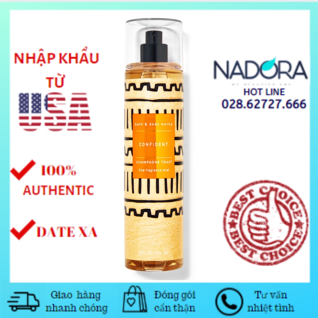 Xịt Thơm Toàn Thân Bath and Body Works Fine – Champagne Toast Body Mist