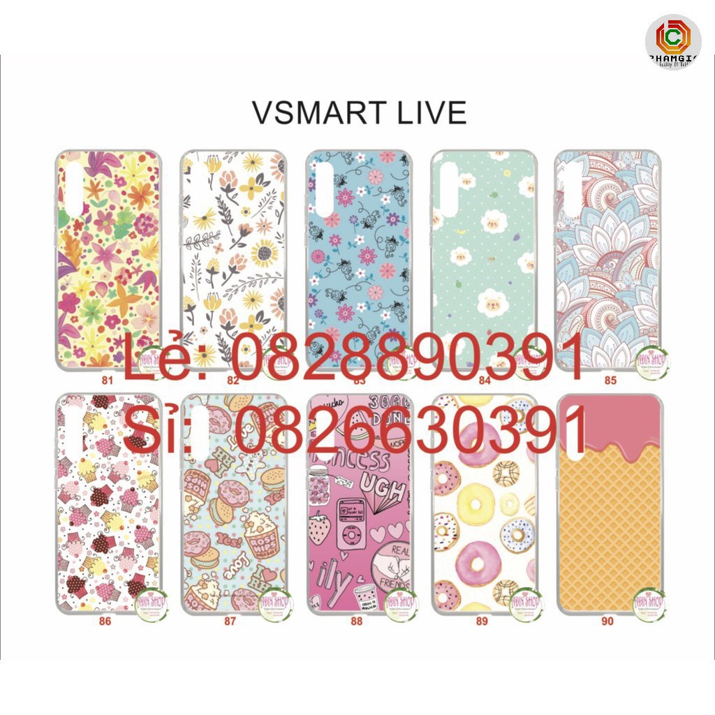 Ốp lưng Vsmart Live mẫu hình hoa văn đẹp (P1)