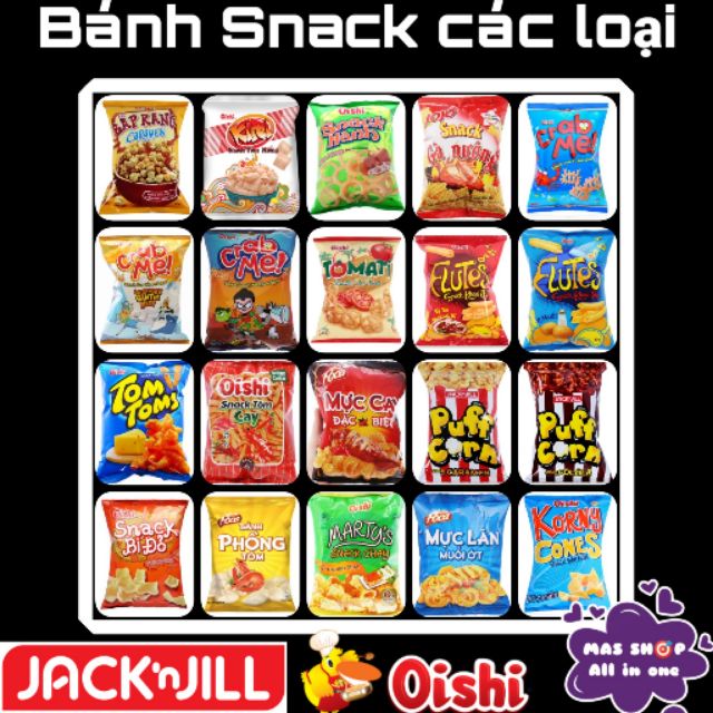 Bánh snack nhiều hương vị khác nhau Oshi® - Orion® - Jack n Jill®