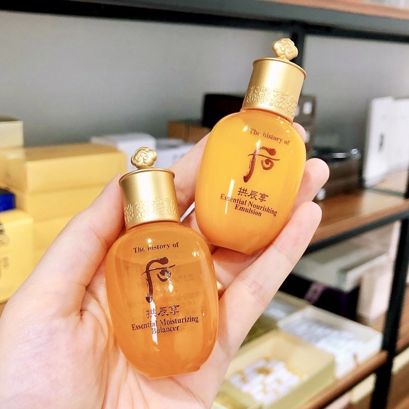 Cặp nước hoa hồng + Sữa dưỡng Whoo vàng