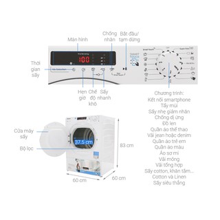 Máy sấy Candy 9 kg CS V9DF-S (Miễn phí giao tại HCM-ngoài tỉnh liên hệ shop)