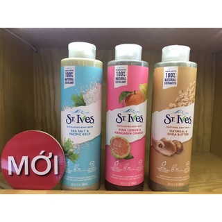 Chính hãng-Sữa Tắm ST.IVES 650ML Cam chanh/ Muối Biển /Yến mạch Bơ- Bao bì mới