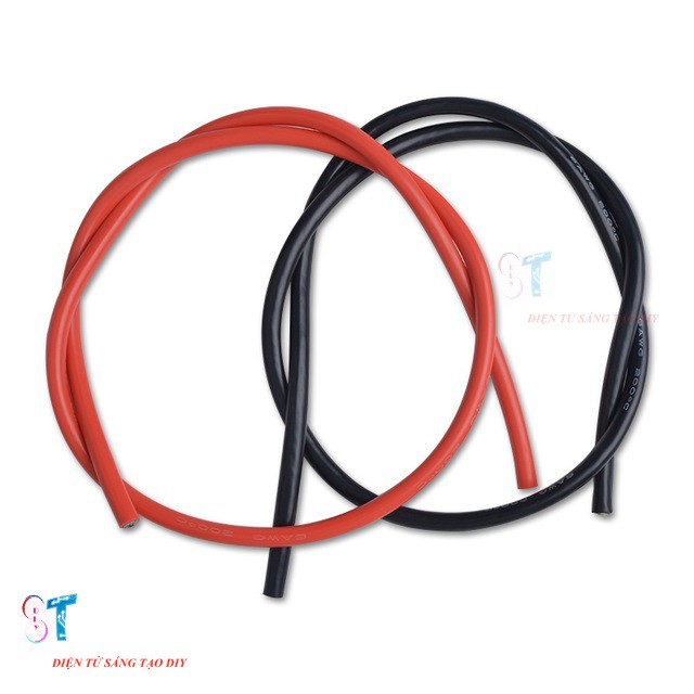 2 Mét Dây Điện Đỏ/ Đen Loại 16AWG VÀ 22AWG