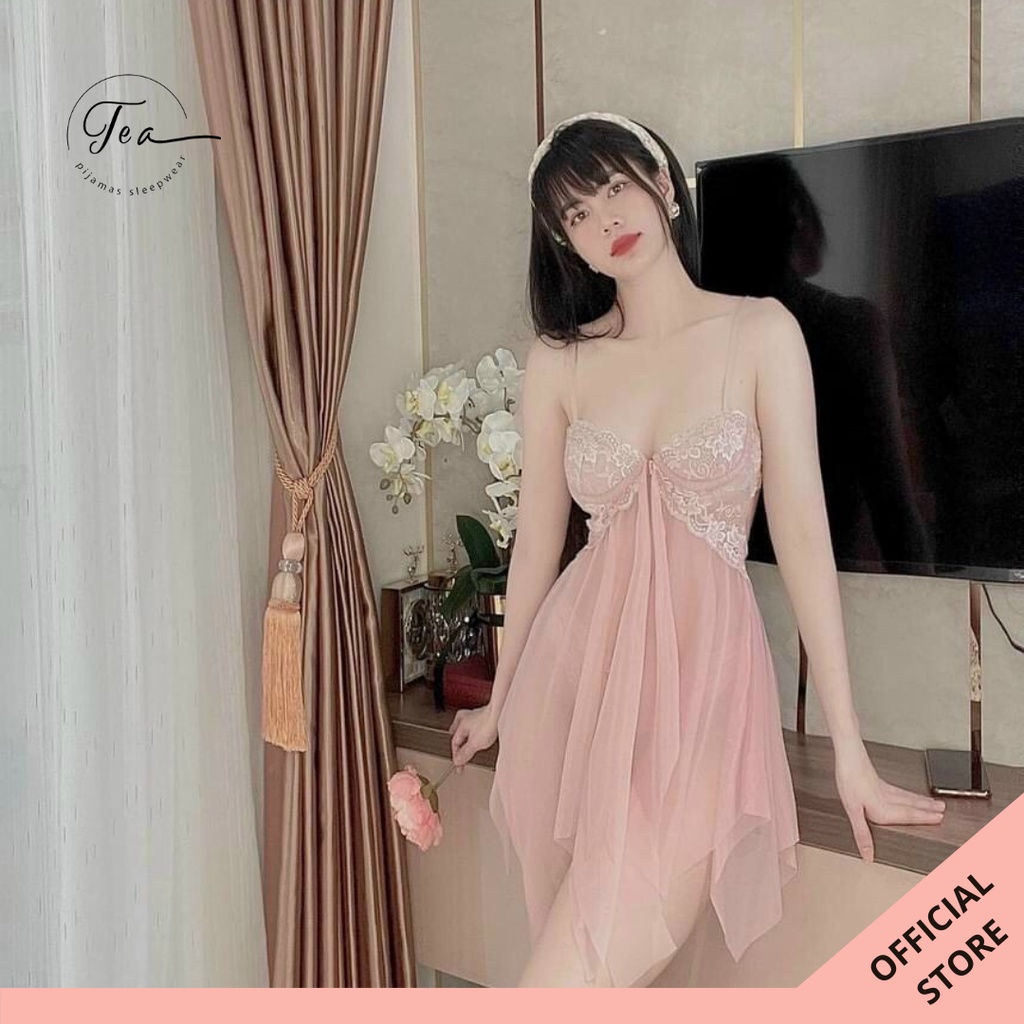Váy ngủ lụa hai dây Tea Store mã V46