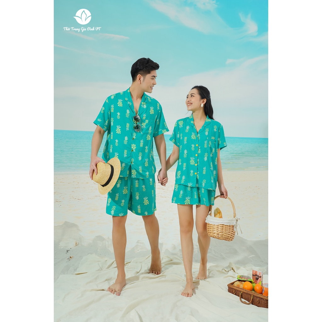 Bộ pijama quần đùi áo cộc tay nam B03.2112 chất lanh - Thời Trang Gia Đình VT !