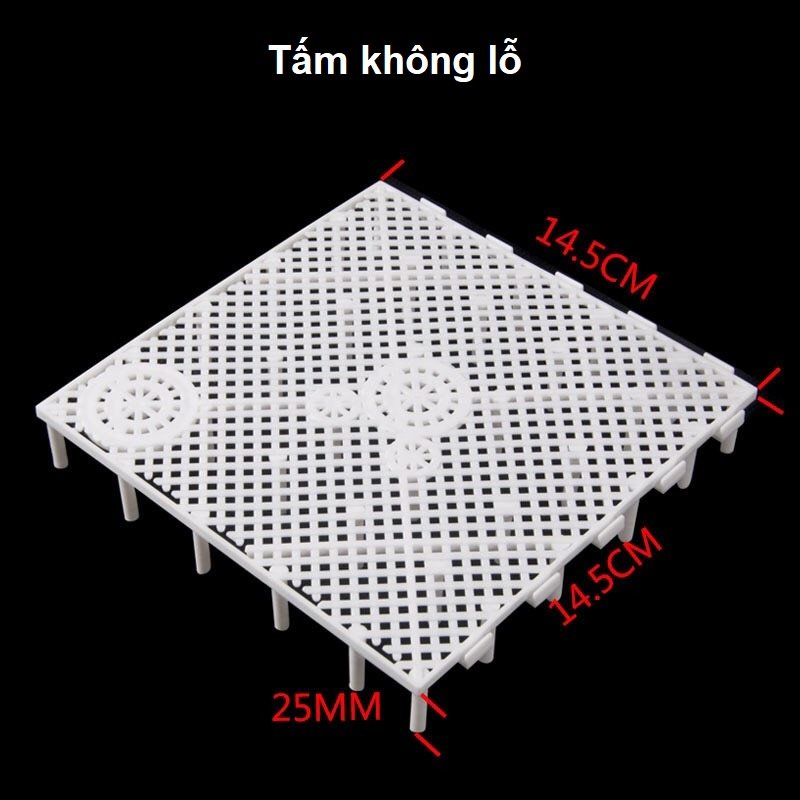 Vỉ nhựa lọc đáy hồ cá Taiwan 14x14 cm