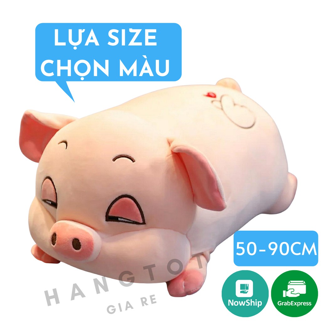 [CHỌN MÀU] Gấu Bông Hình Heo Lười Mềm Mịn Siêu Đáng Yêu Nhiều Size - KHÔNG KÈM CHĂN