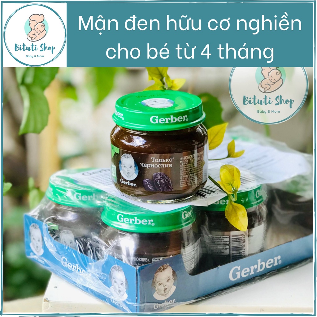 Mận đen hữu cơ Gerber chống táo bón cho bé ăn dặm