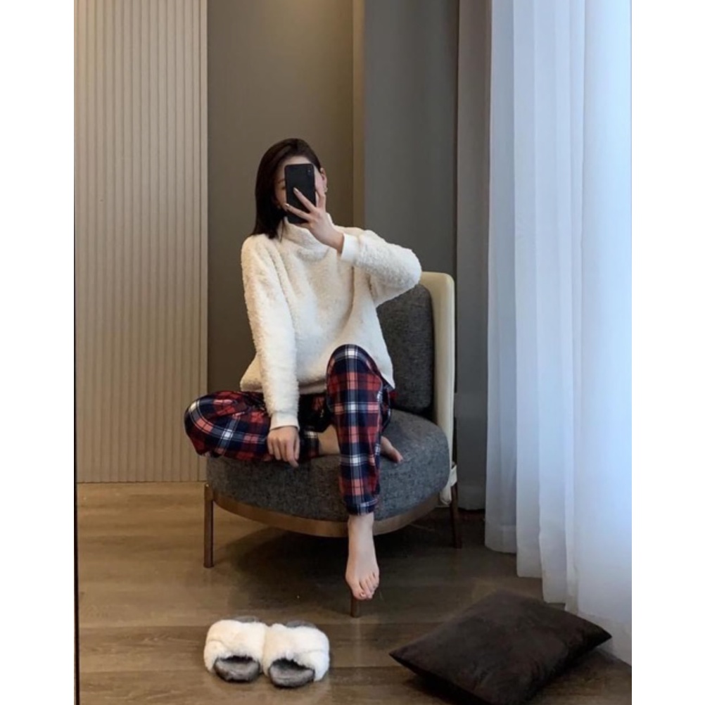 Vải nỉ bông 2 mặt mềm mịn ca rô may quần baggy, may áo khoác, kẻ sọc caro ca rô siêu hot