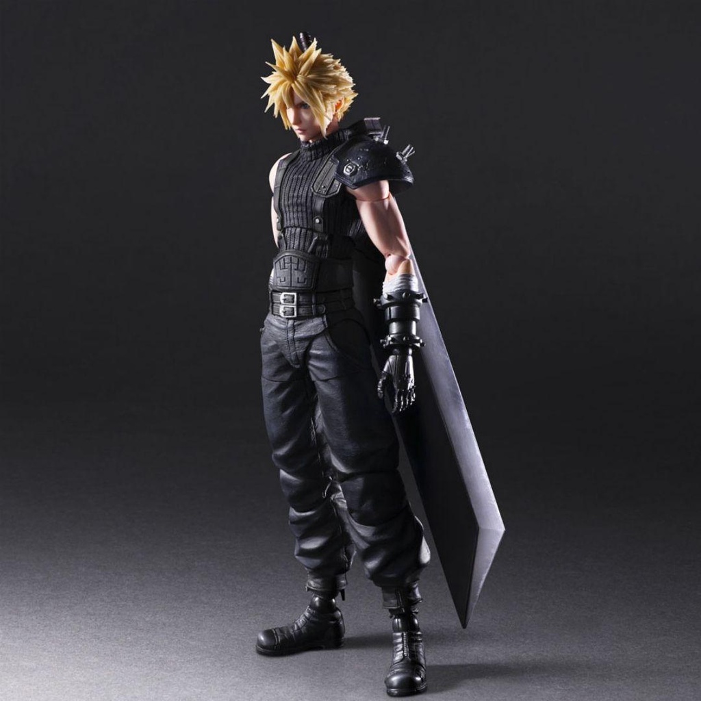 Mô hình tĩnh Final Fantasy VII Remake Cloud Strife 27cm Version 2 Trading Art Figure SQUARE ENIX CHÍNH HÃNG MỸ FF7SE02