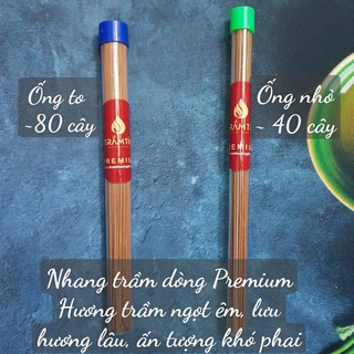 Nhang trầm hương không tăm dòng Gold ống nhỏ - nhang thiền, yoga, để bàn làm việc, phòng khách - Trầm Tín