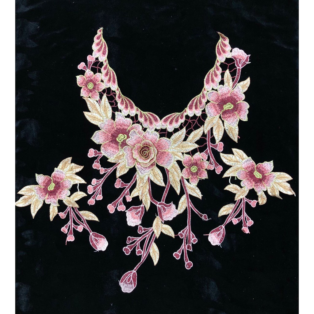 cổ ren thêu kèm tay mã DK031