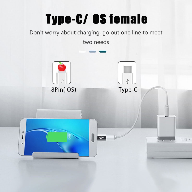 1 Đầu Chuyển Đổi OTG Micro USB Sang Light Cho Điện Thoại i-P / Pad