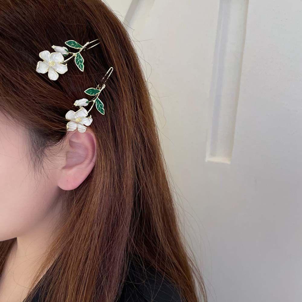 Kẹp Tóc Hình Vỏ Sò / Hoa Bằng Hợp Kim Xinh Xắn Cho Cô Dâu WMES15H