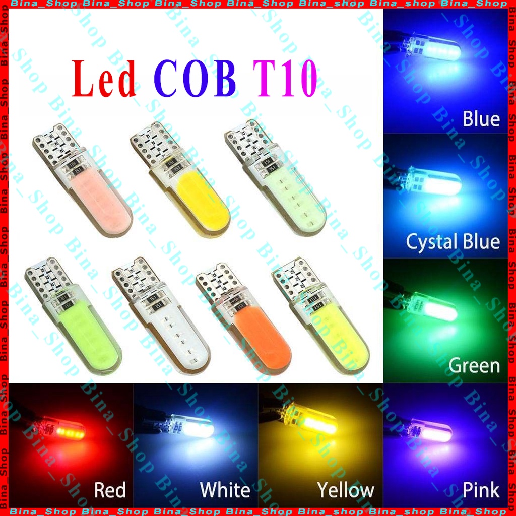 Đèn Led COB T10 W5W 194 168 COB silicon cho ô tô xe máy