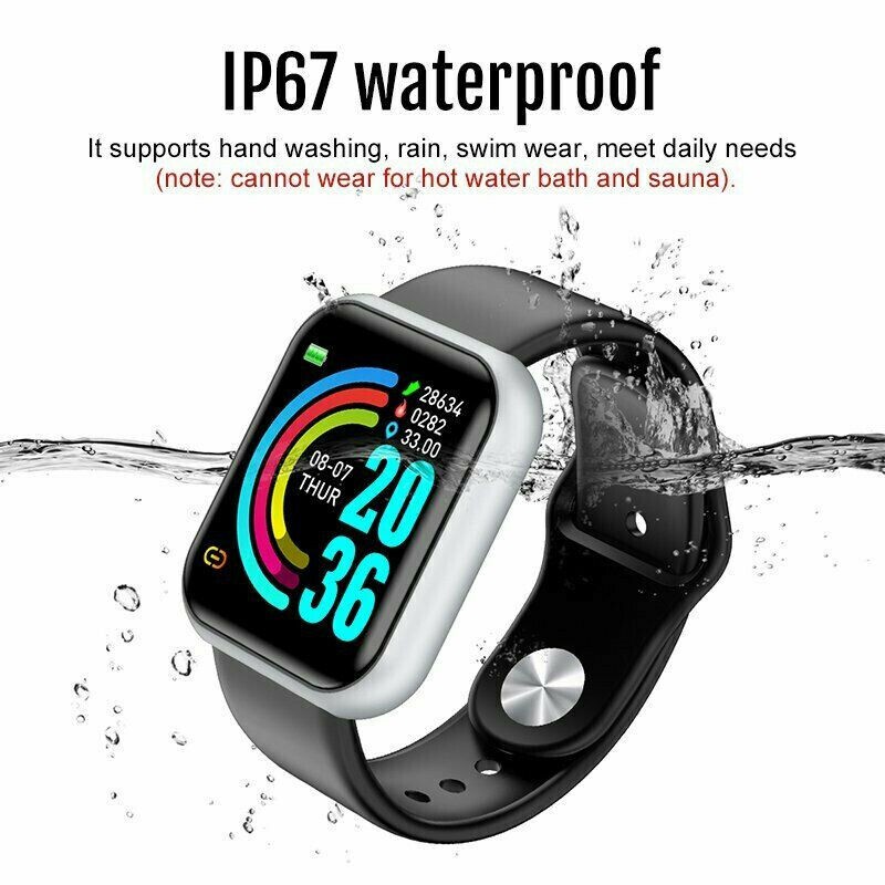 Mới Đồng Hồ Thông Minh Chống Nước IP67 Y68 Theo Dõi Sức Khỏe Kèm Phụ Kiện