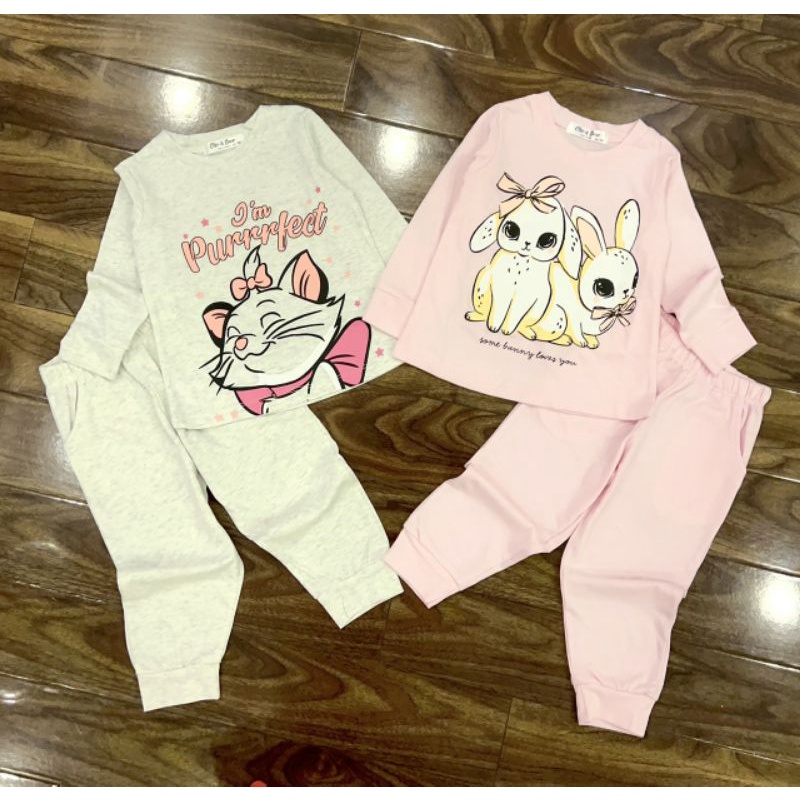 Bộ cotton bé gái VNXK  link 2